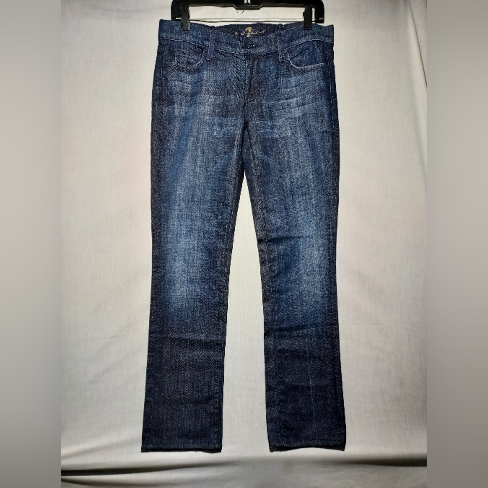 7 For All Mankind Straight Leg‎ dark wash women's jeans size 30